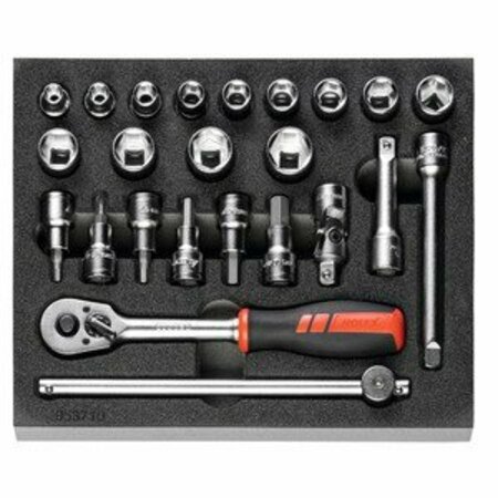 HOLEX Socket set 3/8 inch in Heavy Duty Foam, 24 Pc 953710 24